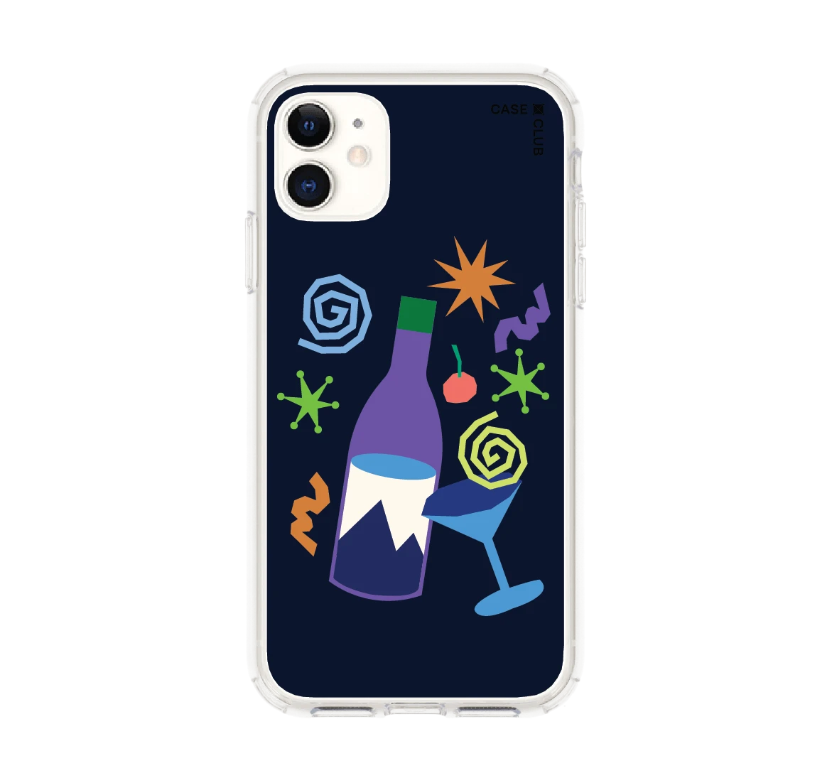 iphone 11 clear case champagne party
